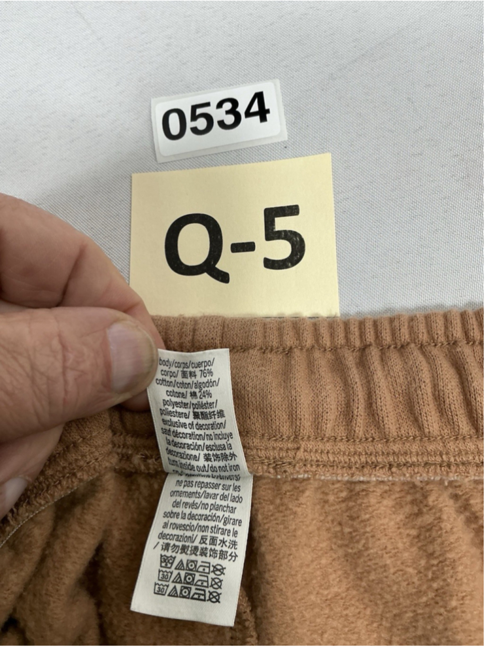 Womans Pink Pullon Sweat Pants Large Mauve Elastic Waist & Ankle Waist 30 Inch - Picture 4 of 5